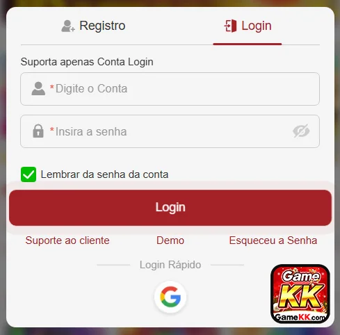 Jogador experimentando jogos ao vivo na gamekk.com